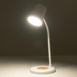 GLOBOSTAR® LUCORA 76555 Μοντέρνο Επιτραπέζιο Φωτιστικό Γραφείου με Ασύρματη Φόρτιση 10W 2A & 4W Bluetooth Ηχείο LED 3W 300lm 120° DC 5V με USB-C IP20 Ρυθμιζόμενο Λευκό CCT με Αφή 2700K/4500K/6000K Dimmable - Sanan SMD Chip - Λευκό - Μ12 x Π12 x Υ32cm - 2 Χρόνια Εγγύηση - Image 12