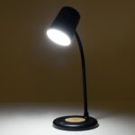 GLOBOSTAR® LUCORA 76556 Μοντέρνο Επιτραπέζιο Φωτιστικό Γραφείου με Ασύρματη Φόρτιση 10W 2A & 4W Bluetooth Ηχείο LED 3W 300lm 120° DC 5V με USB-C IP20 Ρυθμιζόμενο Λευκό CCT με Αφή 2700K/4500K/6000K Dimmable - Sanan SMD Chip - Μαύρο - Μ12 x Π12 x Υ32cm - 2 Χρόνια Εγγύηση - Image 11