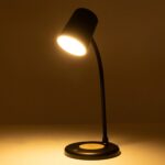 GLOBOSTAR® LUCORA 76556 Μοντέρνο Επιτραπέζιο Φωτιστικό Γραφείου με Ασύρματη Φόρτιση 10W 2A & 4W Bluetooth Ηχείο LED 3W 300lm 120° DC 5V με USB-C IP20 Ρυθμιζόμενο Λευκό CCT με Αφή 2700K/4500K/6000K Dimmable - Sanan SMD Chip - Μαύρο - Μ12 x Π12 x Υ32cm - 2 Χρόνια Εγγύηση - Image 13