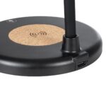 GLOBOSTAR® LUCORA 76556 Μοντέρνο Επιτραπέζιο Φωτιστικό Γραφείου με Ασύρματη Φόρτιση 10W 2A & 4W Bluetooth Ηχείο LED 3W 300lm 120° DC 5V με USB-C IP20 Ρυθμιζόμενο Λευκό CCT με Αφή 2700K/4500K/6000K Dimmable - Sanan SMD Chip - Μαύρο - Μ12 x Π12 x Υ32cm - 2 Χρόνια Εγγύηση - Image 9