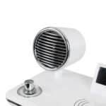 GLOBOSTAR® OLDY 76557 Μοντέρνο Επιτραπέζιο Φωτιστικό Γραφείου με Ασύρματη Φόρτιση 15W 3A, 5W Bluetooth Ηχείο & Ψηφιακό Ρολόι LED 3W 300lm 120° DC 5V με USB-C IP20 Ρυθμιζόμενο Λευκό CCT με Αφή 2700K/4500K/6000K Dimmable - Sanan SMD Chip - Λευκό - Μ13 x Π25 x Υ43cm - 2 Χρόνια Εγγύηση - Image 9