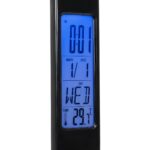 GLOBOSTAR® ZENTIME 76564 Μοντέρνο Επιτραπέζιο Φωτιστικό Γραφείου με Ασύρματη Φόρτιση 10W 2A & Ψηφιακό Ρολόι LED 3.5W 350lm 120° DC 5V με USB-C IP20 Ρυθμιζόμενο Λευκό CCT με Αφή 2700K/4500K/6000K Dimmable - Sanan SMD Chip - Μαύρο - Μ18 x Π12 x Υ40cm - 2 Χρόνια Εγγύηση - Image 10