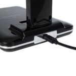 GLOBOSTAR® ZENTIME 76564 Μοντέρνο Επιτραπέζιο Φωτιστικό Γραφείου με Ασύρματη Φόρτιση 10W 2A & Ψηφιακό Ρολόι LED 3.5W 350lm 120° DC 5V με USB-C IP20 Ρυθμιζόμενο Λευκό CCT με Αφή 2700K/4500K/6000K Dimmable - Sanan SMD Chip - Μαύρο - Μ18 x Π12 x Υ40cm - 2 Χρόνια Εγγύηση - Image 13