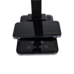 GLOBOSTAR® ZENTIME 76564 Μοντέρνο Επιτραπέζιο Φωτιστικό Γραφείου με Ασύρματη Φόρτιση 10W 2A & Ψηφιακό Ρολόι LED 3.5W 350lm 120° DC 5V με USB-C IP20 Ρυθμιζόμενο Λευκό CCT με Αφή 2700K/4500K/6000K Dimmable - Sanan SMD Chip - Μαύρο - Μ18 x Π12 x Υ40cm - 2 Χρόνια Εγγύηση - Image 8