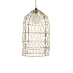 GLOBOSTAR® NETI 205-0025 Boho Κρεμαστό Φωτιστικό Οροφής με Ντουί 1 x E27 AC 220-240V IP20 - Μπεζ - M35 x Π35 x Υ63cm - Image 5