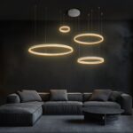 kelvo® VENOM 61192 Μοντέρνο Κρεμαστό Φωτιστικό Οροφής LED 150W 17659lm 120° AC 220-240V IP20 Ρυθμιζόμενο Λευκό CCT με Χειριστήριο από 2700K έως 6000K Dimmable - Lumileds SMD Chip - Λευκό Ματ - Μ150 x Π90 x Υ60cm - 3 Χρόνια Εγγύηση