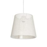 GLOBOSTAR® CONEY 203-0071 Μοντέρνο Κρεμαστό Φωτιστικό Οροφής με Ντουί 1 x E27 AC 220-240V IP20 - Λευκό - Μ26 x Π26 x Υ25cm - Image 2