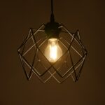 GLOBOSTAR® SOLON 201-0059 Μοντέρνο Κρεμαστό Φωτιστικό Οροφής με Ντουί 1 x E27 AC 220-240V IP20 - Μαύρο - Μ24 x Π24 x Υ23cm - Image 3