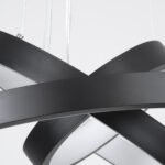 GLOBOSTAR® NEMESIS TRIO 61167-DECO Μοντέρνο Κρεμαστό Φωτιστικό Οροφής LED 100W 12123lm 360° AC 220-240V IP20 Ρυθμιζόμενο Λευκό CCT με Χειριστήριο από 2700K έως 6000K Dimmable - Lumileds SMD Chip - Μαύρο Ματ - Μ60 x Π60 x Υ60cm - 3 Χρόνια Εγγύηση - Image 4