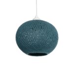 GLOBOSTAR® SOLEI 205-0011 Boho Κρεμαστό Φωτιστικό Οροφής με Ντουί 1 x E27 AC 220-240V IP20 - Τιρκουάζ - M30 x Π30 x Υ26cm - Image 2