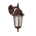 GLOBOSTAR® VITRO 203-0196 Vintage Φωτιστικό Τοίχου - Απλίκα με Ντουί 1 x E27 AC 220-240V IP44 - Χάλκινο - Μ17 x Π20 x Υ36cm - Image 2