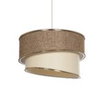 GLOBOSTAR® SONIA 203-0121 Μοντέρνο Κρεμαστό Φωτιστικό Οροφής με Ντουί 1 x E27 AC 220-240V IP20 - Μπεζ & Χρυσό - Μ30 x Π30 x Υ24cm - Image 2