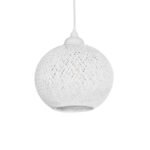 GLOBOSTAR® SOLEI 205-0009 Boho Κρεμαστό Φωτιστικό Οροφής με Ντουί 1 x E27 AC 220-240V IP20 - Λευκό - M20 x Π20 x Υ25cm - Image 2