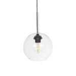 GLOBOSTAR® MPRALA 206-0038 Μοντέρνο Κρεμαστό Φωτιστικό Οροφής με Ντουί 1 x E27 AC 220-240V IP20 - Διάφανο - Μ20 x Π20 x Υ18cm - Image 2