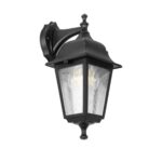 GLOBOSTAR® SOLME 203-0211 Vintage Φωτιστικό Τοίχου - Απλίκα με Ντουί 1 x E27 AC 220-240V IP44 - Μαύρο - Μ15 x Π20 x Υ35cm - Image 2