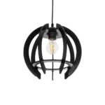 GLOBOSTAR® VIVIDUS 202-0028 Μοντέρνο Κρεμαστό Φωτιστικό Οροφής με Ντουί 1 x E27 AC 220-240V IP20 - Μαύρο - Μ27 x Π27 x Υ27cm - Image 2