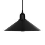 GLOBOSTAR® FERRO 203-0084 Μοντέρνο Κρεμαστό Φωτιστικό Οροφής με Ντουί 1 x E27 AC 220-240V IP20 - Μαύρο - Μ30 x Π30 x Υ15cm - Image 5