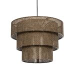 GLOBOSTAR® LEVEL 203-0171 Μοντέρνο Κρεμαστό Φωτιστικό Οροφής με Ντουί 1 x E27 AC 220-240V IP20 - Καφέ - Μ39 x Π39 x Υ30cm - Image 2