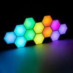 GloboStar® DIGIOCTA 90449 Σετ 12 Ψηφιακων LED RGB Φωτιστικών Κυψελών με Ψηφιακό Controller με WiFi Smart APP & Ασύρματο Χειριστήριο RF 2.4Ghz - LED SMD 5050 18W/Σετ 168PIXEL/Σετ 1440lm/Σετ 120° DC 5V με USB 2.0 IP20 Πολύχρωμο RGB - Dimmable - Μ10.5 x Π10.5 x Υ3cm Ανά Κυψέλη - 2 Χρόνια Εγγύηση - Image 2