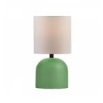 GLOBOSTAR® LOREN 204-0136 Μοντέρνο Επιτραπέζιο Φωτιστικό Πορτατίφ με Ντουί 1 x E14 AC 220-240V IP20 - Πράσινο & Μπεζ - Μ15 x Π15 x Υ31cm - Image 2