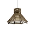 GLOBOSTAR® MEGALISTO 205-0051 Boho Κρεμαστό Φωτιστικό Οροφής με Ντουί 1 x E27 AC 220-240V IP20 - Καφέ- M40 x Π40 x Υ26cm - Image 2