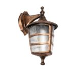 GLOBOSTAR® ZARDIN 203-0226 Vintage Φωτιστικό Τοίχου - Απλίκα με Ντουί 1 x E27 AC 220-240V IP44 - Χάλκινο - Μ17 x Π21 x Υ30cm - Image 2