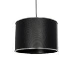 GLOBOSTAR® ELECTRA 203-0111 Μοντέρνο Κρεμαστό Φωτιστικό Οροφής με Ντουί 1 x E27 AC 220-240V IP20 - Mαύρο & Ασημί - Μ30 x Π30 x Υ23cm