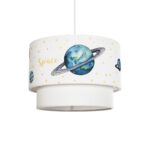 GLOBOSTAR® SATURN 204-0012 Παιδικό Κρεμαστό Φωτιστικό Οροφής με Ντουί 1 x E27 AC 220-240V IP20 - Πολύχρωμο - Μ30 x Π30 x Υ24cm - Image 2