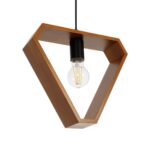 GLOBOSTAR® ELISE 999-0034 Μοντέρνο Κρεμαστό Φωτιστικό Οροφής με Ντουί 3 x E27 AC 220-240V IP20 - Καφέ & Μαύρο - Μ74 x Π9 x Υ40cm - Image 5