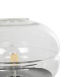 GLOBOSTAR® JAVAN 999-0036 Μοντέρνο Επιτραπέζιο Φωτιστικό Πορτατίφ με Ντουί 1 x E27 AC 220-240V IP20 - Διάφανο & Μαύρο - Μ30 x Π30 x Υ40cm - Image 6