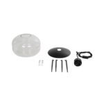 GLOBOSTAR® JAVAN 999-0036 Μοντέρνο Επιτραπέζιο Φωτιστικό Πορτατίφ με Ντουί 1 x E27 AC 220-240V IP20 - Διάφανο & Μαύρο - Μ30 x Π30 x Υ40cm - Image 9