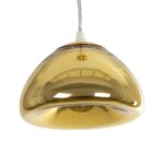 GLOBOSTAR® CRISTIN 999-0037 Μοντέρνο Κρεμαστό Φωτιστικό Οροφής με Ντουί 1 x G4 AC 220-240V IP20 - Χρυσό - Μ18 x Π18 x Υ13cm