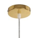 GLOBOSTAR® CRISTIN 999-0039 Μοντέρνο Κρεμαστό Φωτιστικό Οροφής με Ντουί 1 x E27 AC 220-240V IP20 - Χρυσό - Μ18 x Π18 x Υ13cm - Image 8