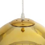 GLOBOSTAR® CRISTIN 999-0039 Μοντέρνο Κρεμαστό Φωτιστικό Οροφής με Ντουί 1 x E27 AC 220-240V IP20 - Χρυσό - Μ18 x Π18 x Υ13cm - Image 6