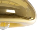 GLOBOSTAR® CRISTIN 999-0039 Μοντέρνο Κρεμαστό Φωτιστικό Οροφής με Ντουί 1 x E27 AC 220-240V IP20 - Χρυσό - Μ18 x Π18 x Υ13cm - Image 7