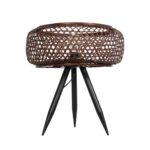 GLOBOSTAR® ZORION 999-0040 Vintage Επιτραπέζιο Φωτιστικό Πορτατίφ με Ντουί 1 x E27 AC 220-240V IP20 - Καφέ & Μαύρο - Μ40 x Π40 x Υ43.5cm - Image 3