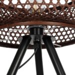 GLOBOSTAR® ZORION 999-0040 Vintage Επιτραπέζιο Φωτιστικό Πορτατίφ με Ντουί 1 x E27 AC 220-240V IP20 - Καφέ & Μαύρο - Μ40 x Π40 x Υ43.5cm - Image 7