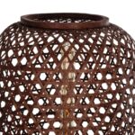 GloboStar® CURACAO 999-0041 Μοντέρνο Επιδαπέδιο Φωτιστικό Μονόφωτο 1 x E27 IP20 Μαύρο Μέταλλο με Καφέ Ξύλο - Μ30 x Π30 x Υ165cm - Image 5