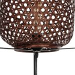 GloboStar® CURACAO 999-0041 Μοντέρνο Επιδαπέδιο Φωτιστικό Μονόφωτο 1 x E27 IP20 Μαύρο Μέταλλο με Καφέ Ξύλο - Μ30 x Π30 x Υ165cm - Image 6