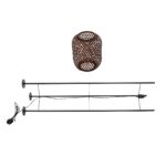 GloboStar® CURACAO 999-0041 Μοντέρνο Επιδαπέδιο Φωτιστικό Μονόφωτο 1 x E27 IP20 Μαύρο Μέταλλο με Καφέ Ξύλο - Μ30 x Π30 x Υ165cm - Image 9