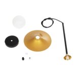 GLOBOSTAR® JOLIET 999-0042 Μοντέρνο Κρεμαστό Φωτιστικό Οροφής με Ντουί 1 x G9 AC 220-240V IP20 - Μαύρο & Χρυσό - Μ20 x Π20 x Y43cm - Image 9