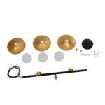 GLOBOSTAR® JOLIET 999-0046 Μοντέρνο Κρεμαστό Φωτιστικό Οροφής με Ντουί 3 x G9 AC 220-240V IP20 - Μαύρο & Χρυσό - Μ27 x Π27 x Y62cm - Image 10