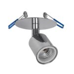 GLOBOSTAR® SARA 999-0059 Χωνευτό Φωτιστικό Οροφής με Ντουί 1 x E27 AC 220-240V IP20 - Ασημί - Μ8.5 x Π8.5 x Υ11cm