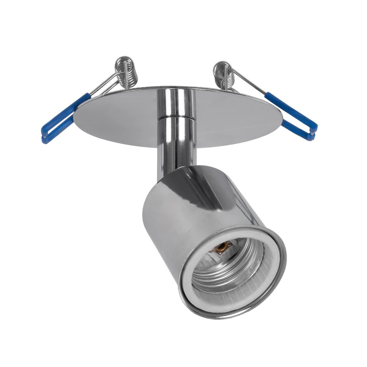 999_0059_0 GLOBOSTAR® SARA 999-0059 Χωνευτό Φωτιστικό Οροφής με Ντουί 1 x E27 AC 220-240V IP20 - Ασημί - Μ8.5 x Π8.5 x Υ11cm - Image 1