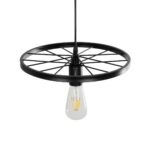 GLOBOSTAR® CASTOR 999-0228 Vintage Κρεμαστό Φωτιστικό Οροφής με Ντουί 1 x E27 AC 220-240V IP20 - Μαύρο - Μ30 x Π30 x Υ11cm - Image 5