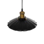 GLOBOSTAR® MARGI 999-0229 Vintage Κρεμαστό Φωτιστικό Οροφής με Ντουί 1 x E27 AC 220-240V IP20 - Μαύρο & Χρυσό - Μ26 x Π26 x Υ14cm - Image 6