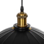GLOBOSTAR® MARGI 999-0229 Vintage Κρεμαστό Φωτιστικό Οροφής με Ντουί 1 x E27 AC 220-240V IP20 - Μαύρο & Χρυσό - Μ26 x Π26 x Υ14cm - Image 7