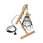 GLOBOSTAR® ELMA 999-0239 Μοντέρνο Επιτραπέζιο Φωτιστικό Πορτατίφ με Ντουί 1 x E27 AC 220-240V IP20 - Μπεζ & Μαύρο - Μ35 x Π20 x Υ43cm - Image 10