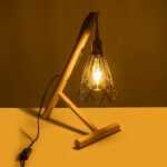 GLOBOSTAR® ELMA 999-0239 Μοντέρνο Επιτραπέζιο Φωτιστικό Πορτατίφ με Ντουί 1 x E27 AC 220-240V IP20 - Μπεζ & Μαύρο - Μ35 x Π20 x Υ43cm - Image 2