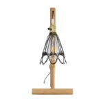 GLOBOSTAR® ELMA 999-0239 Μοντέρνο Επιτραπέζιο Φωτιστικό Πορτατίφ με Ντουί 1 x E27 AC 220-240V IP20 - Μπεζ & Μαύρο - Μ35 x Π20 x Υ43cm - Image 3